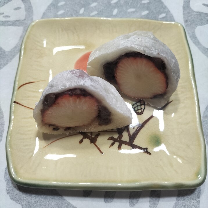 丸餅で簡単!苺大福